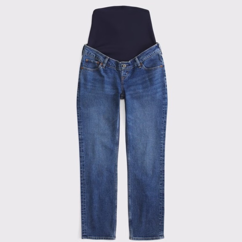 Abercrombie & Fitch Maternity Dark Blue Ankle Straight Jeans size 29 - Picture 3 of 3